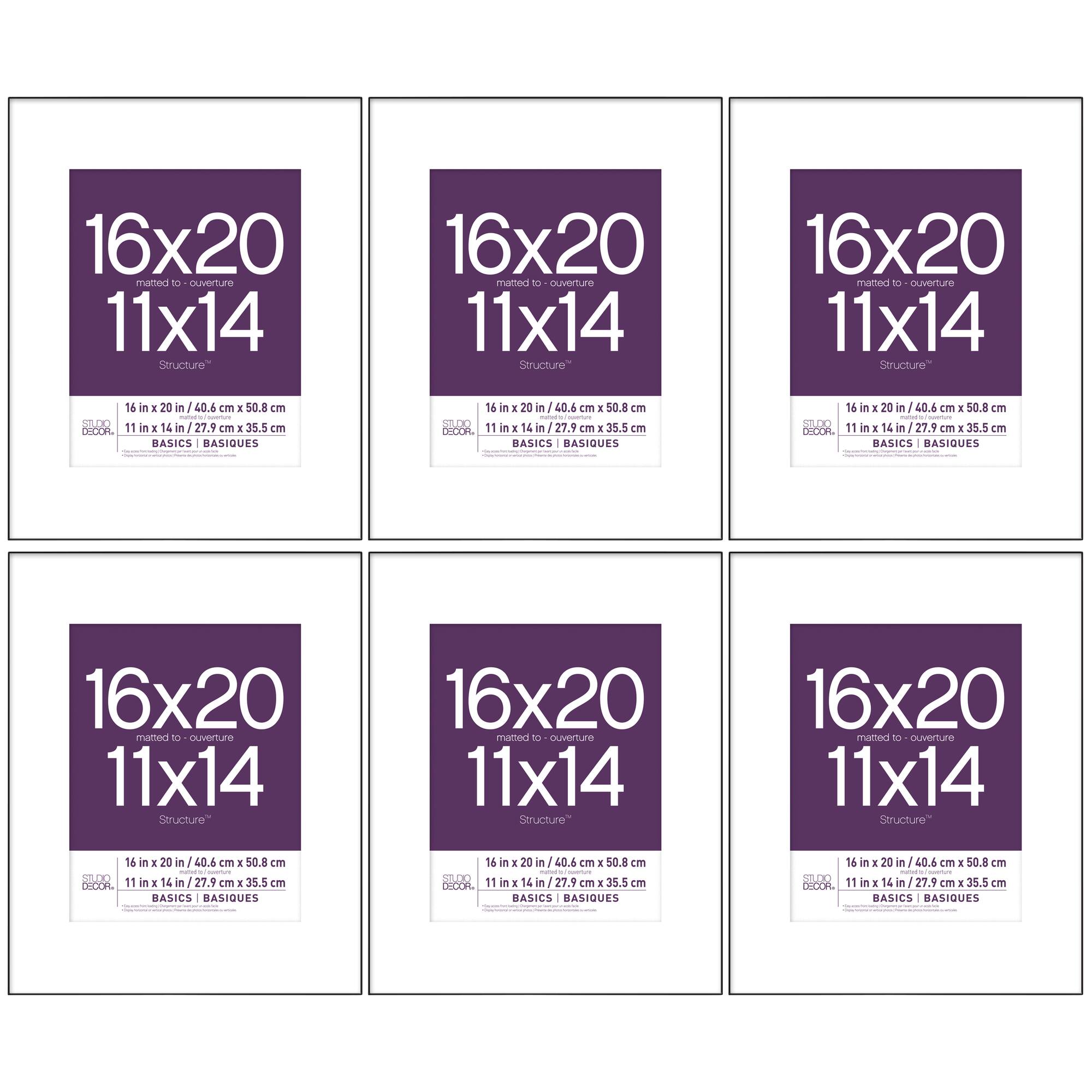 6 Pack: Black Frame with Mat